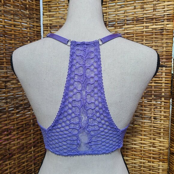 Victoria's Secret Very Sexy Push Up Bra Racer Back Front Closure 32D Lavender - Picture 5 of 8